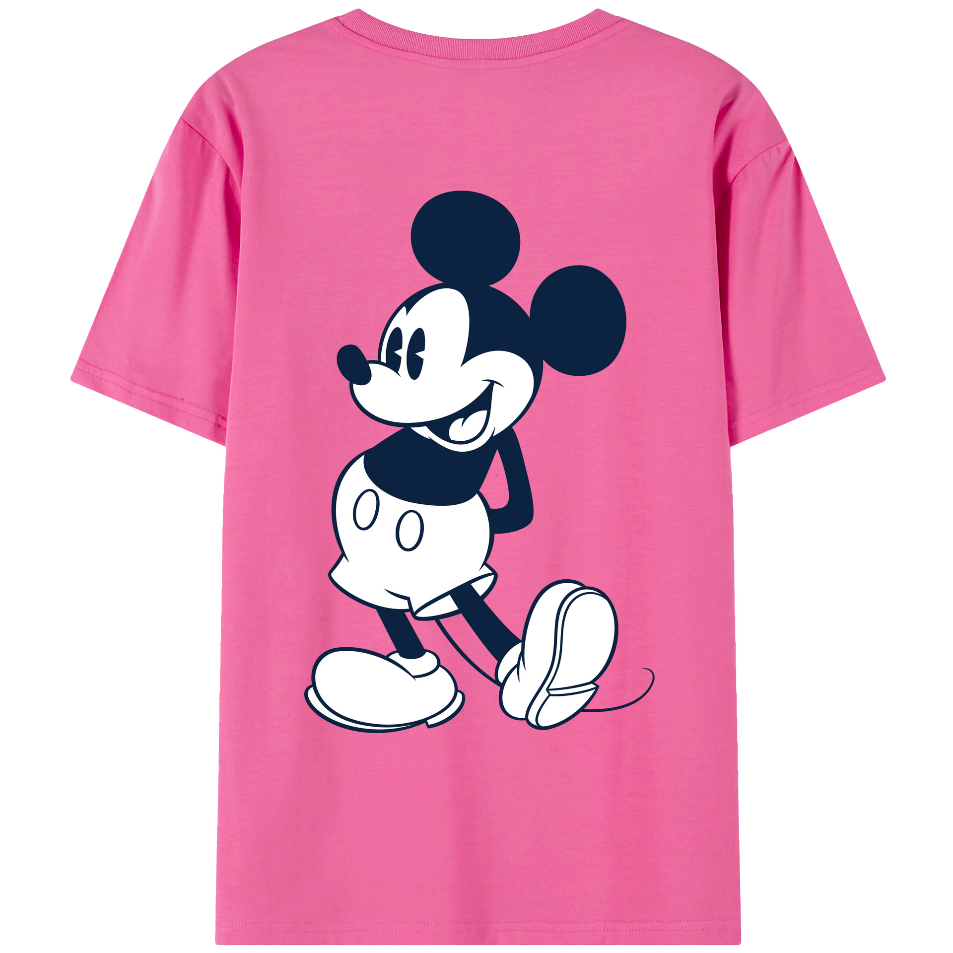 （画像用） ミッキーマウス Mickey Mouse レディース半袖Tシャツ(バックプリント)